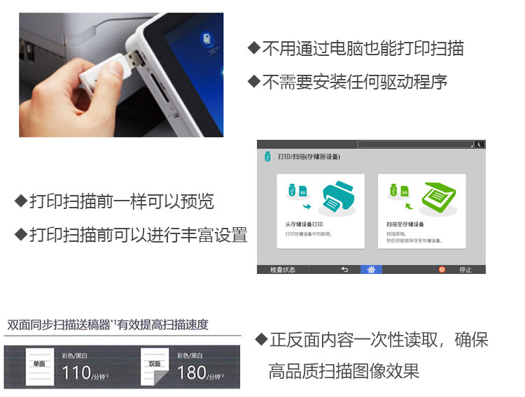 理光黑白IM 7000數碼復印機 無線打印掃描